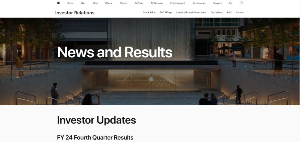 Apple Investor Relations image