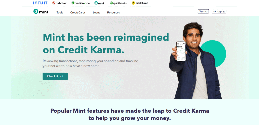 Mint screenshot