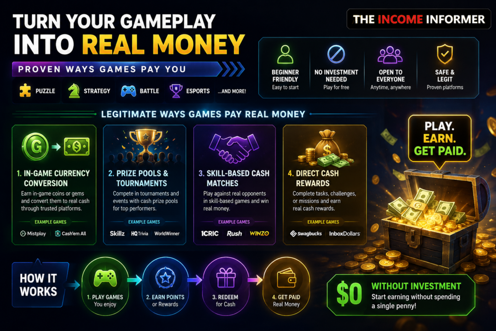 Legitimate ways games pay real money